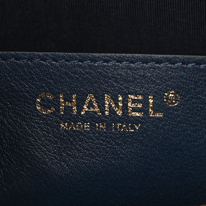 Chanel Calfskin Stitched CC Camera Case Bag Blue 7 of 11
