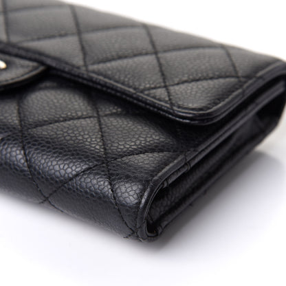 Chanel Caviar Quilted Large Flap Wallet Black 10 of 11