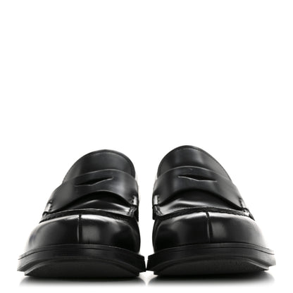 Prada Spazzolato Triangle Logo 50mm Loafers 8 Black 3 of 11