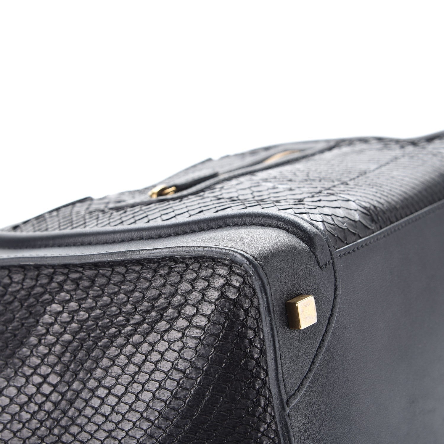 Celine Python Mini Luggage Black 10 of 13