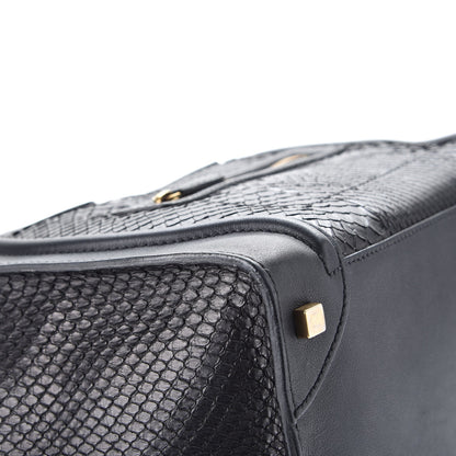 Celine Python Mini Luggage Black 10 of 13
