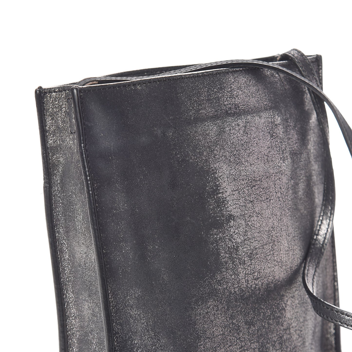 Metallic Calfskin Milkyway Papier Crossbody Bag Black