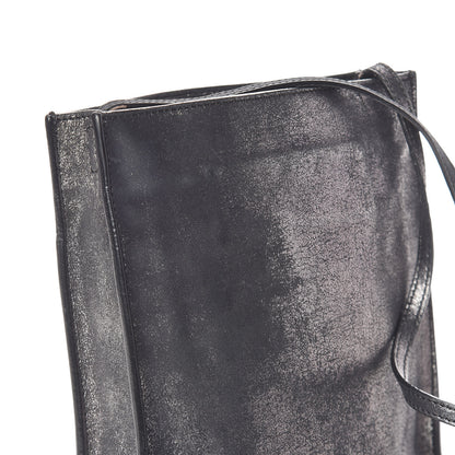 Balenciaga Metallic Calfskin Milkyway Papier Crossbody Bag Black 14 of 15