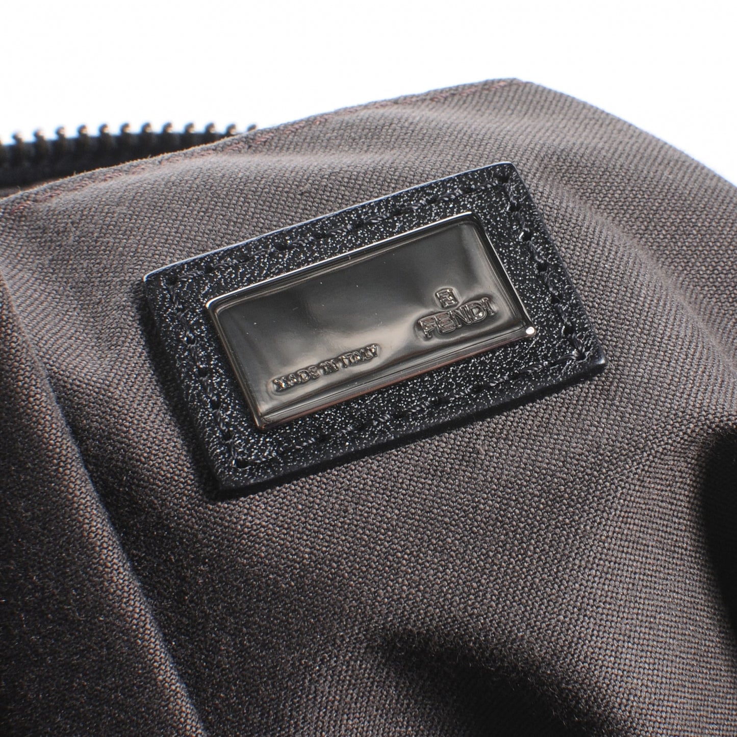 Leather Zucca Woven Hobo Black