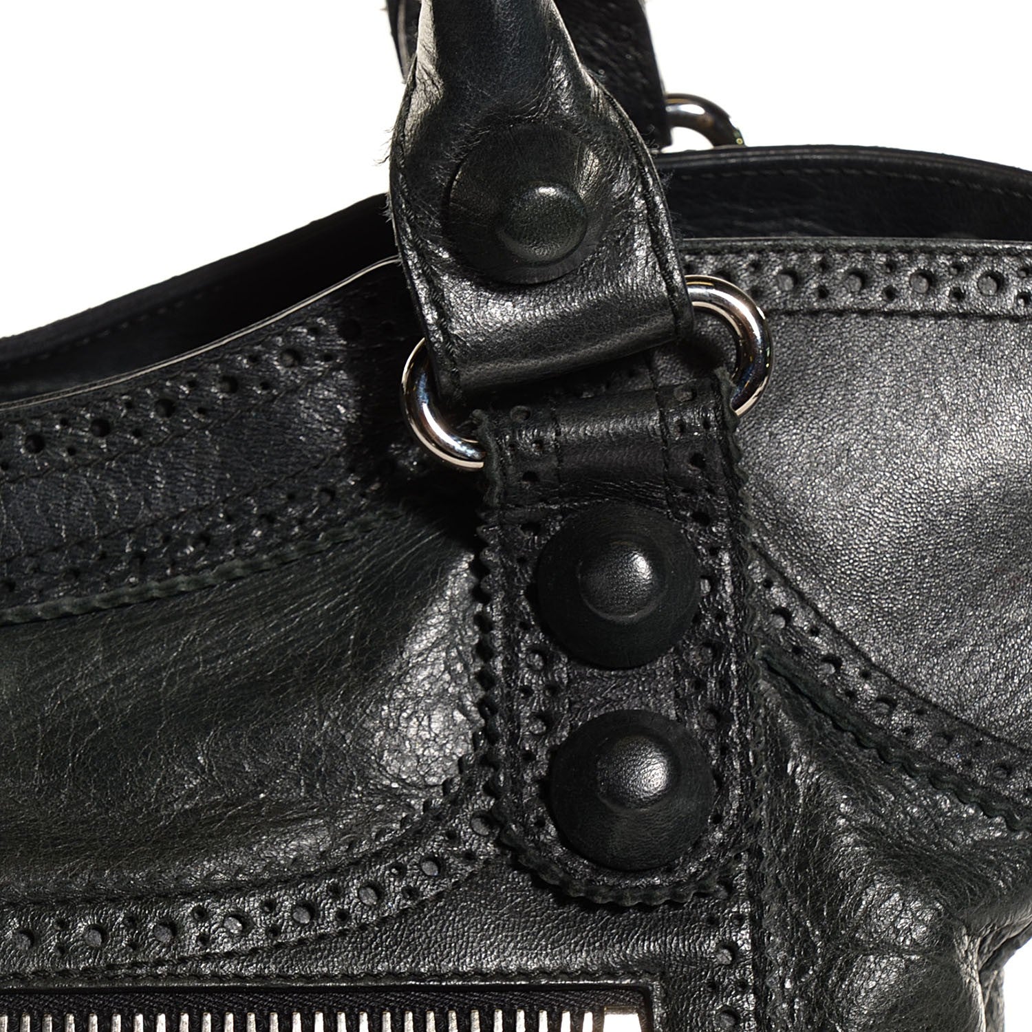 Balenciaga Agneau Giant Brogues Hardware City Black 10 of 13