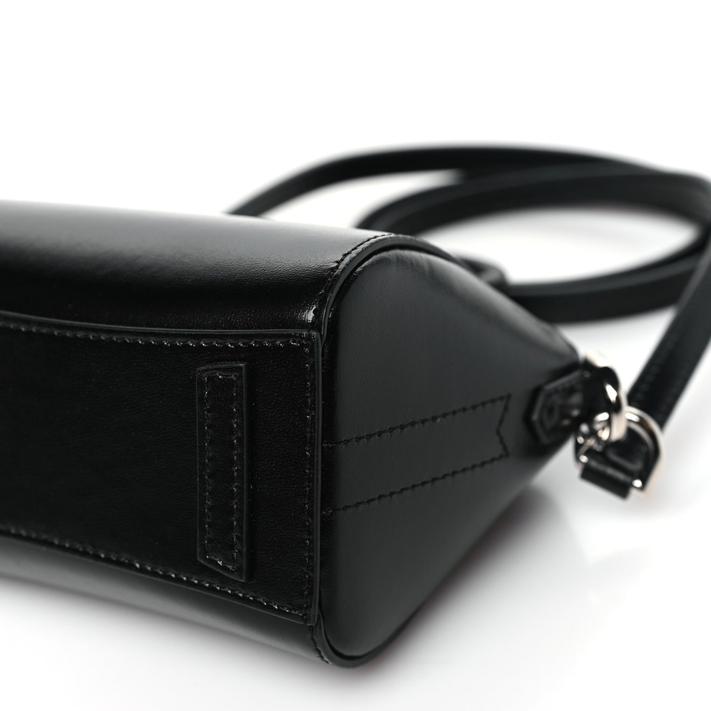 Shiny Lord Calfskin Micro Antigona Black