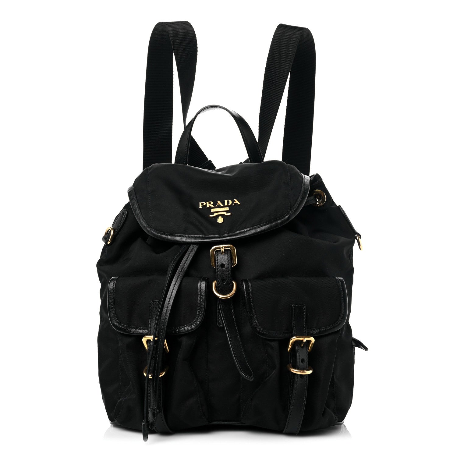 Prada Tessuto Nylon Vitello Backpack Black 1 of 8
