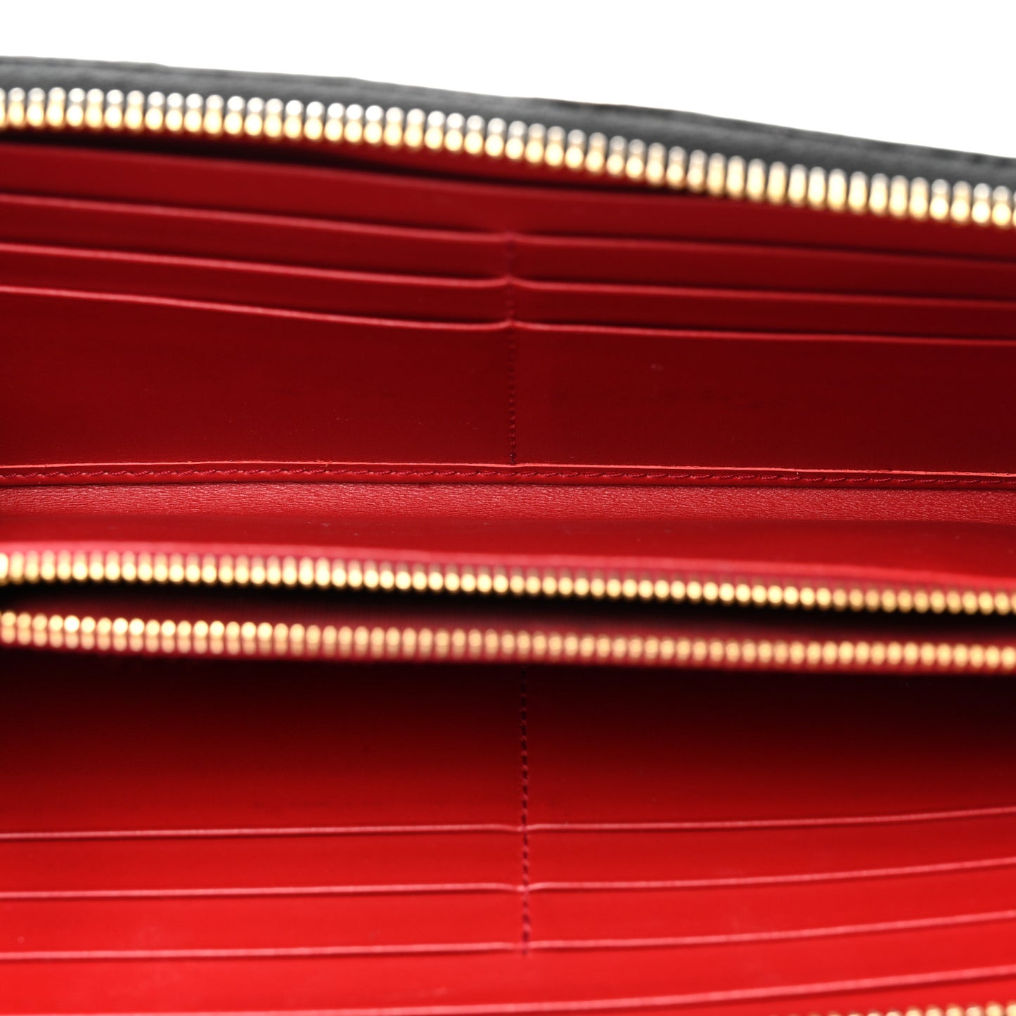 Daino Bi-Color Zip Around Wallet Black Fuoco