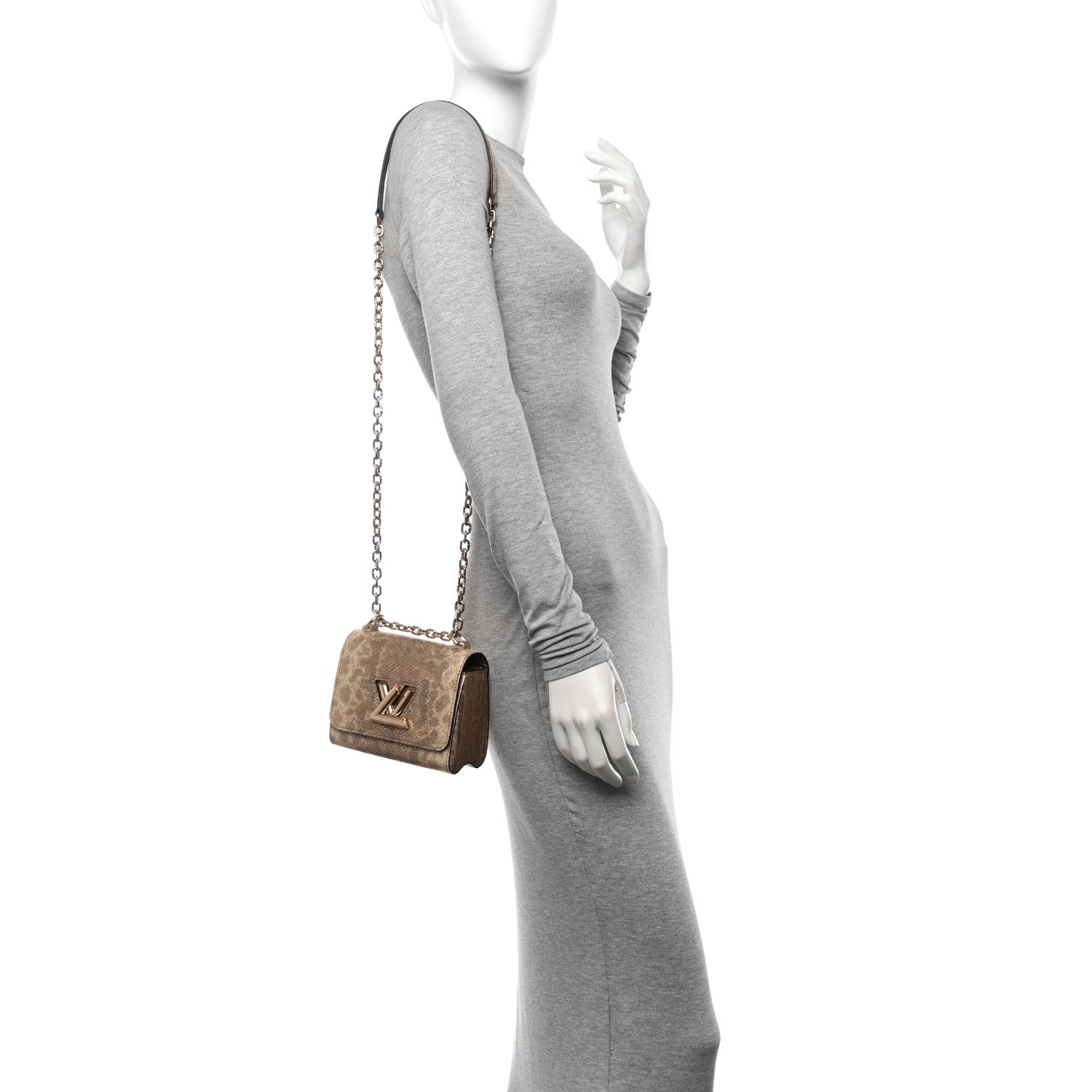 Louis Vuitton Snakeskin Twist Mini Shoulder Bag Brown 2 of 11