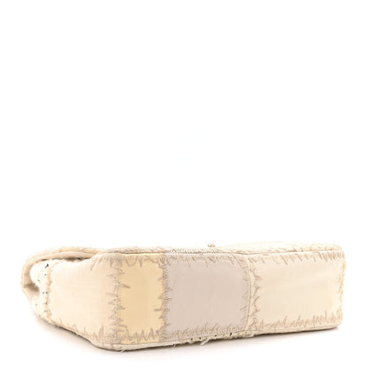 Chanel Tweed Patchwork Jumbo Single Flap White 4 of 13