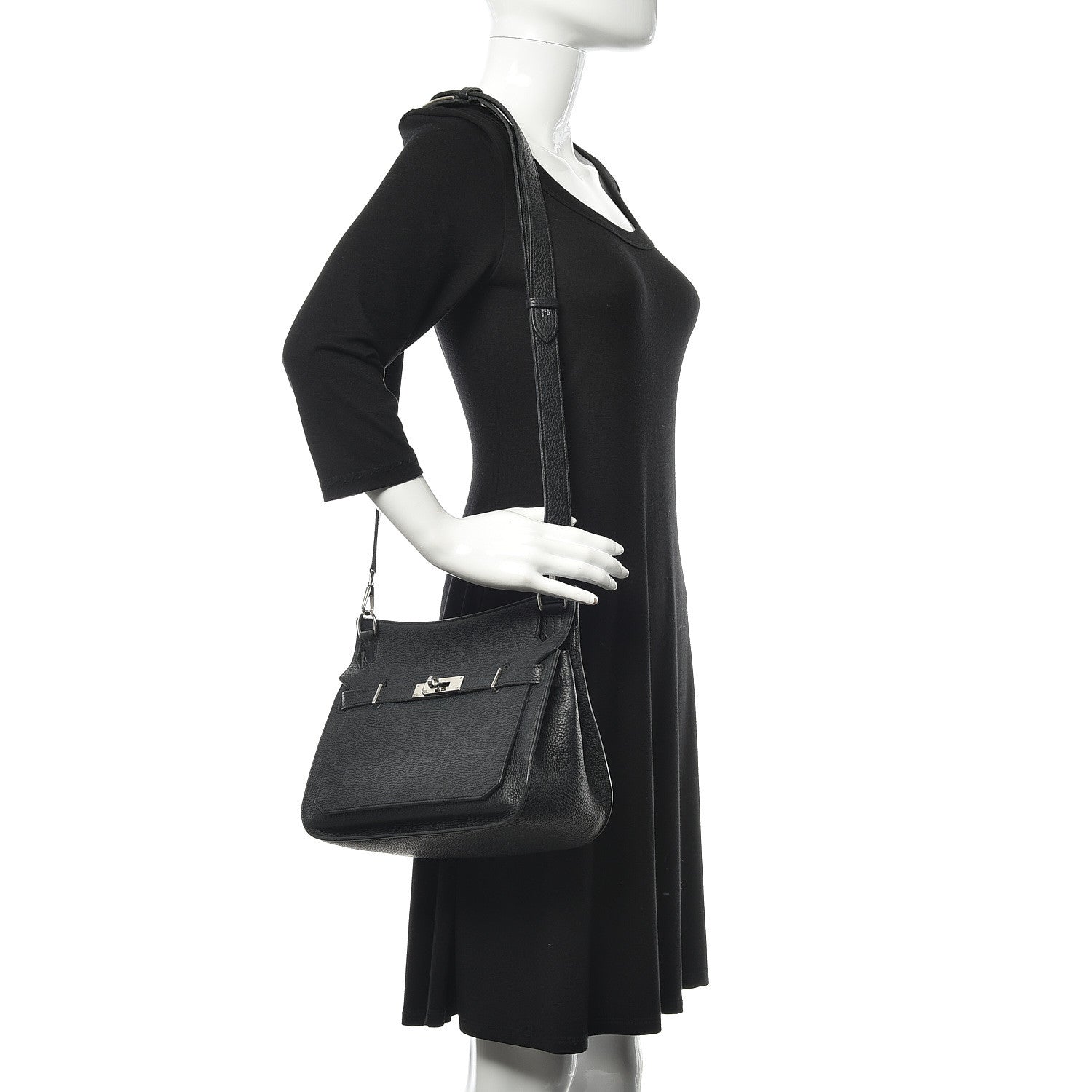 Hermes Taurillon Clemence Jypsiere 28 Black 2 of 11