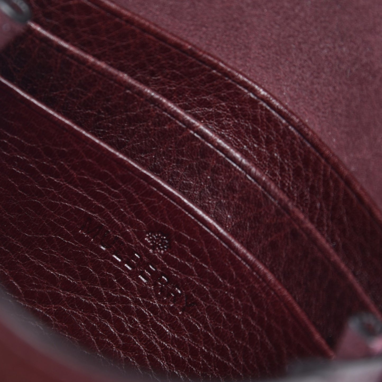 Natural Calfskin Mini Lily Oxblood