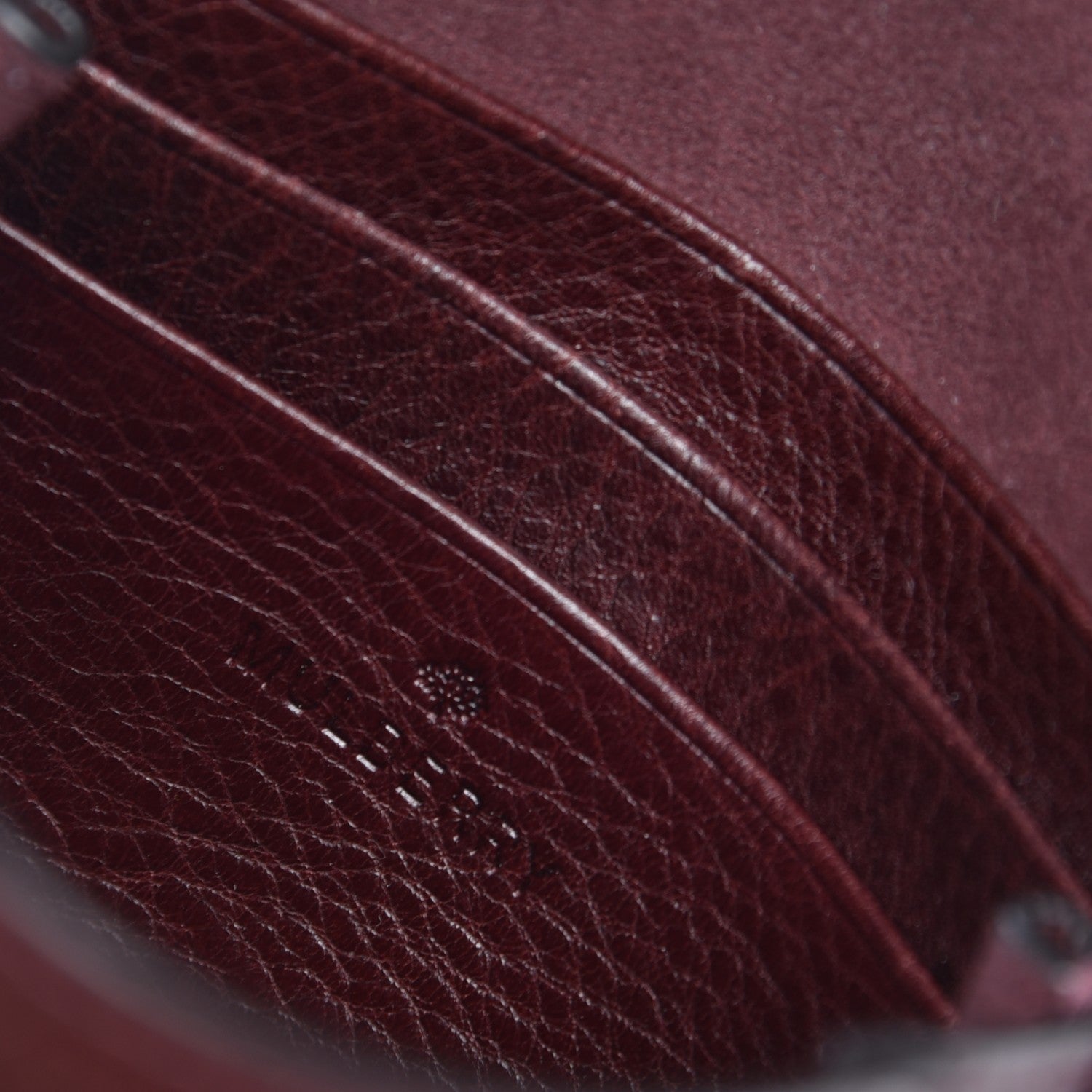 Mulberry Natural Calfskin Mini Lily Oxblood 6 of 7