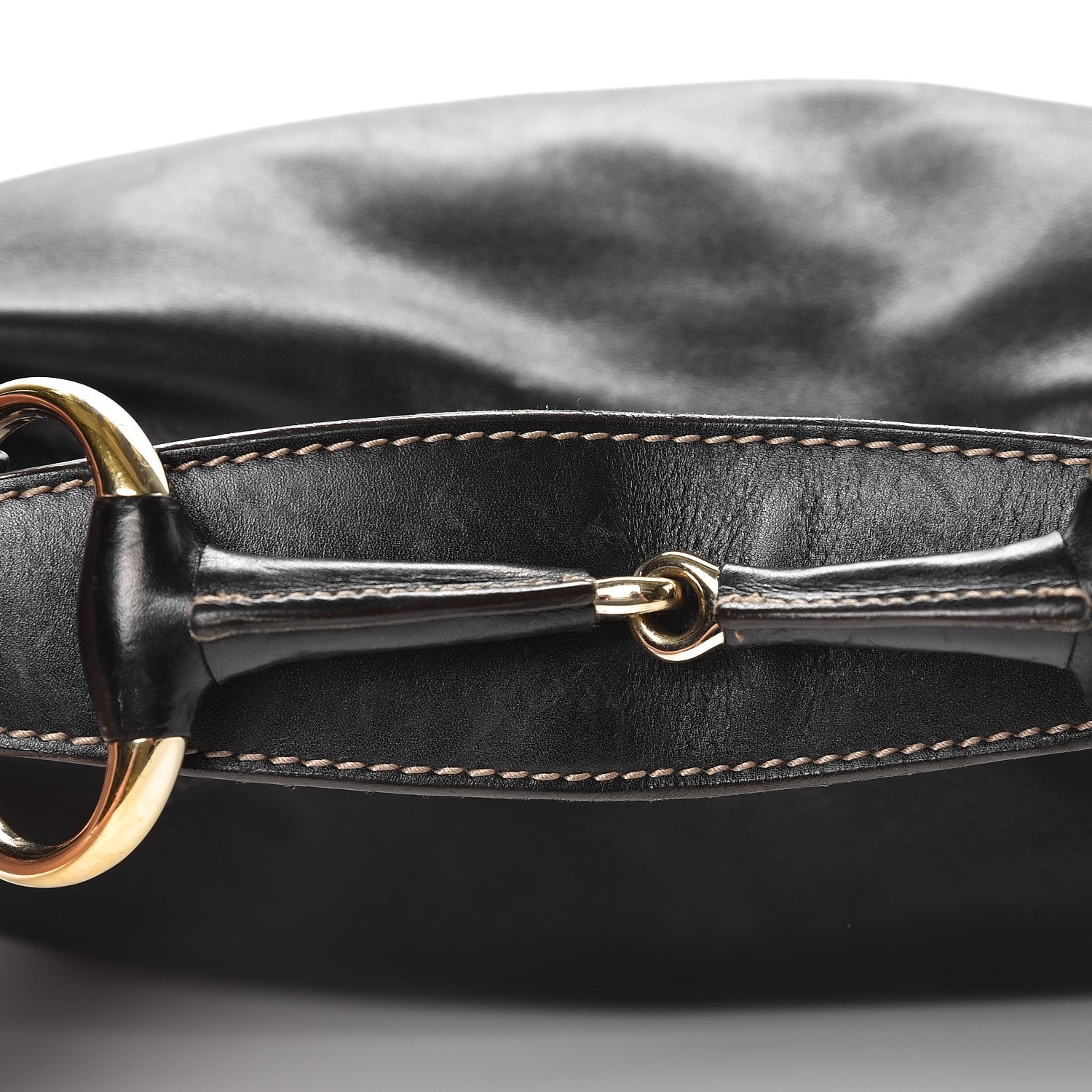 Gucci Calfskin Medium Horsebit Chain Hobo Navy 12 of 12