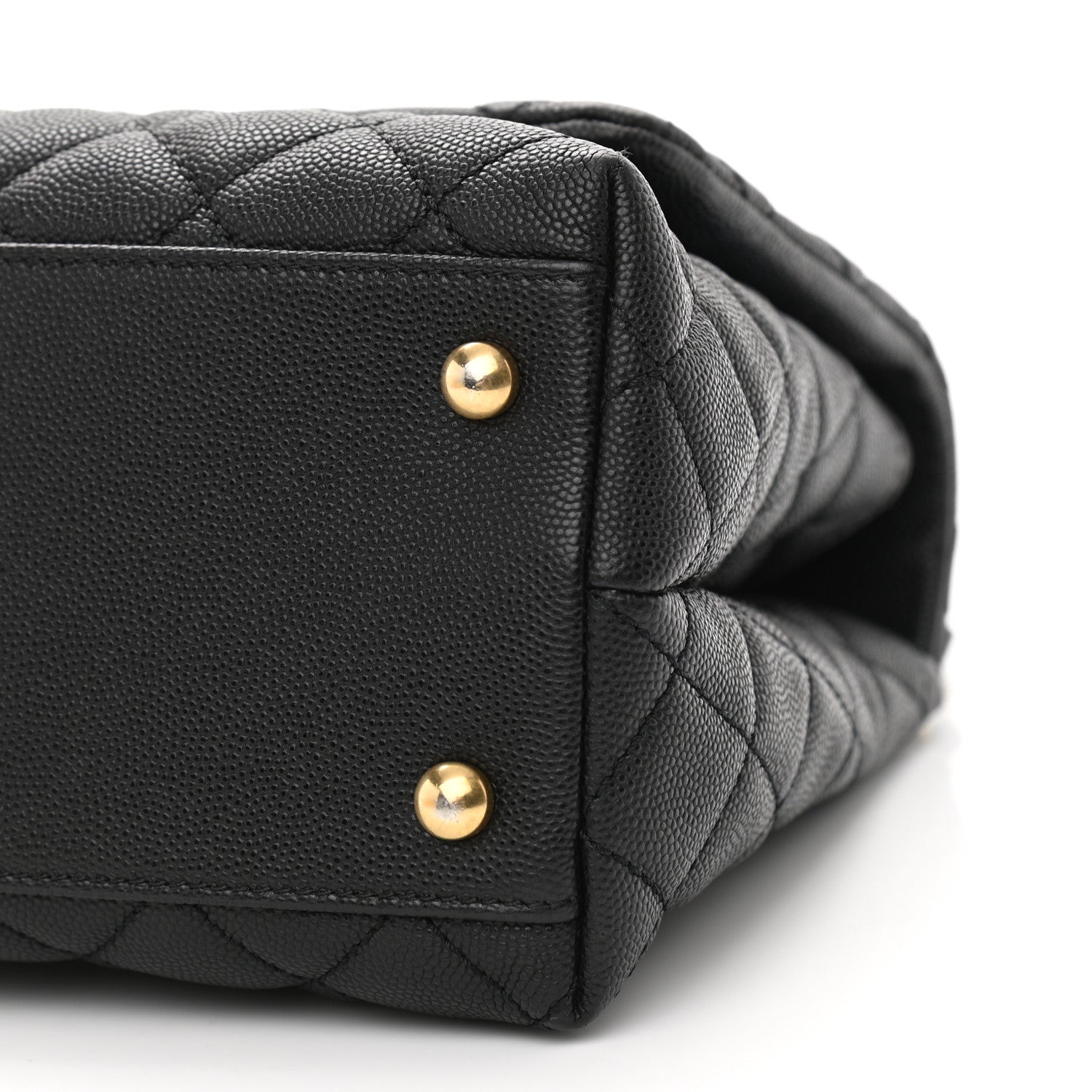 Chanel Caviar Lizard Quilted Small Coco Handle Flap Black 9 of 11