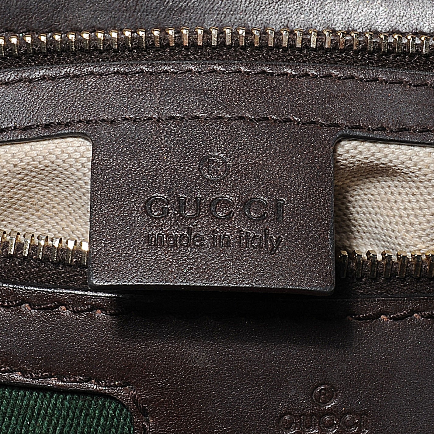 Gucci Monogram Selleria Calfskin Vintage Web Medium Boston Beige Ebony Cocoa 3 of 9