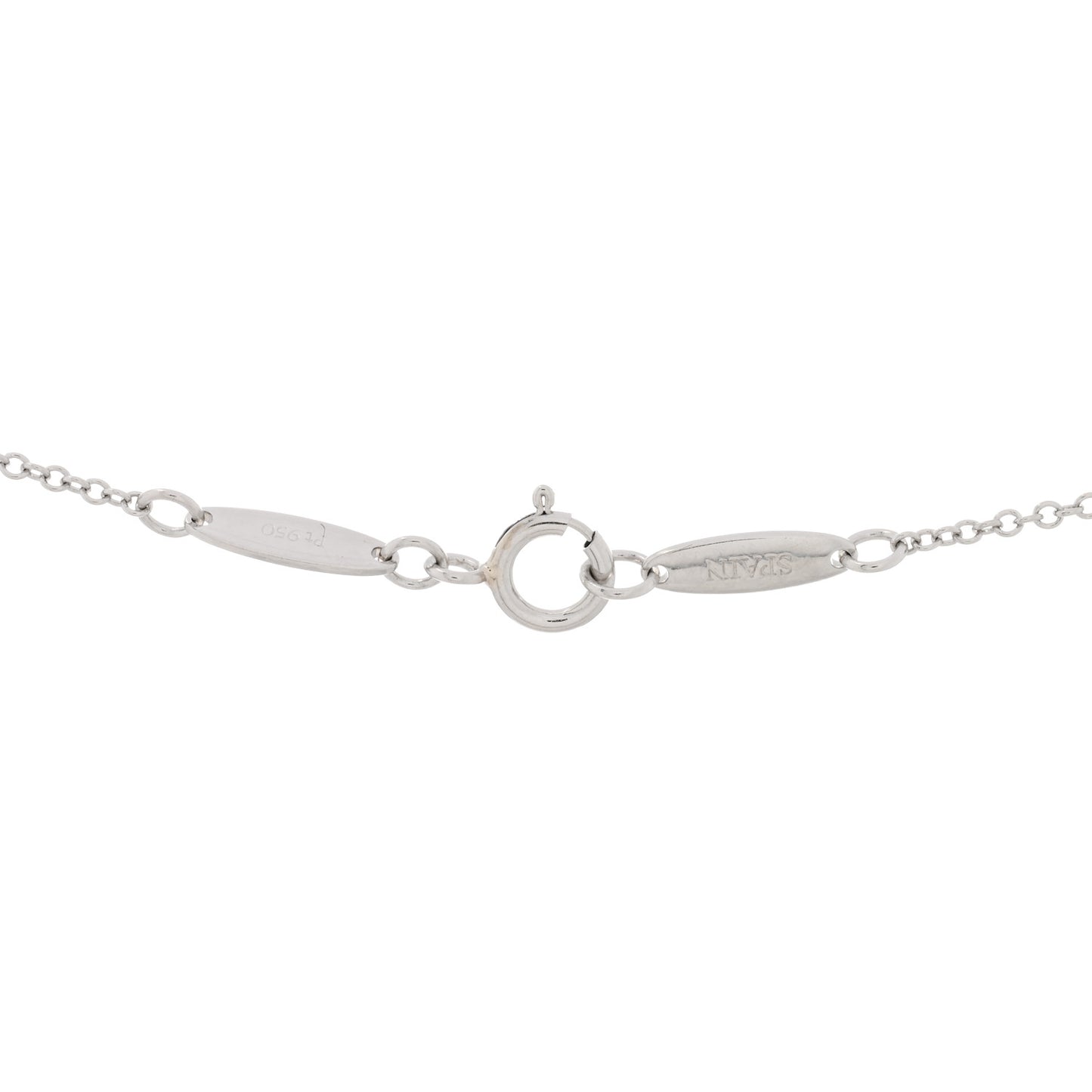 Platinum Diamond 16mm Elsa Peretti Open Heart Pave Pendant Necklace