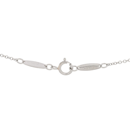 Tiffany Platinum Diamond 16mm Elsa Peretti Open Heart Pave Pendant Necklace 3 of 4