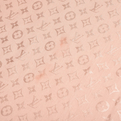 Louis Vuitton Silk Wool Monogram Shine Shawl Rose 3 of 6