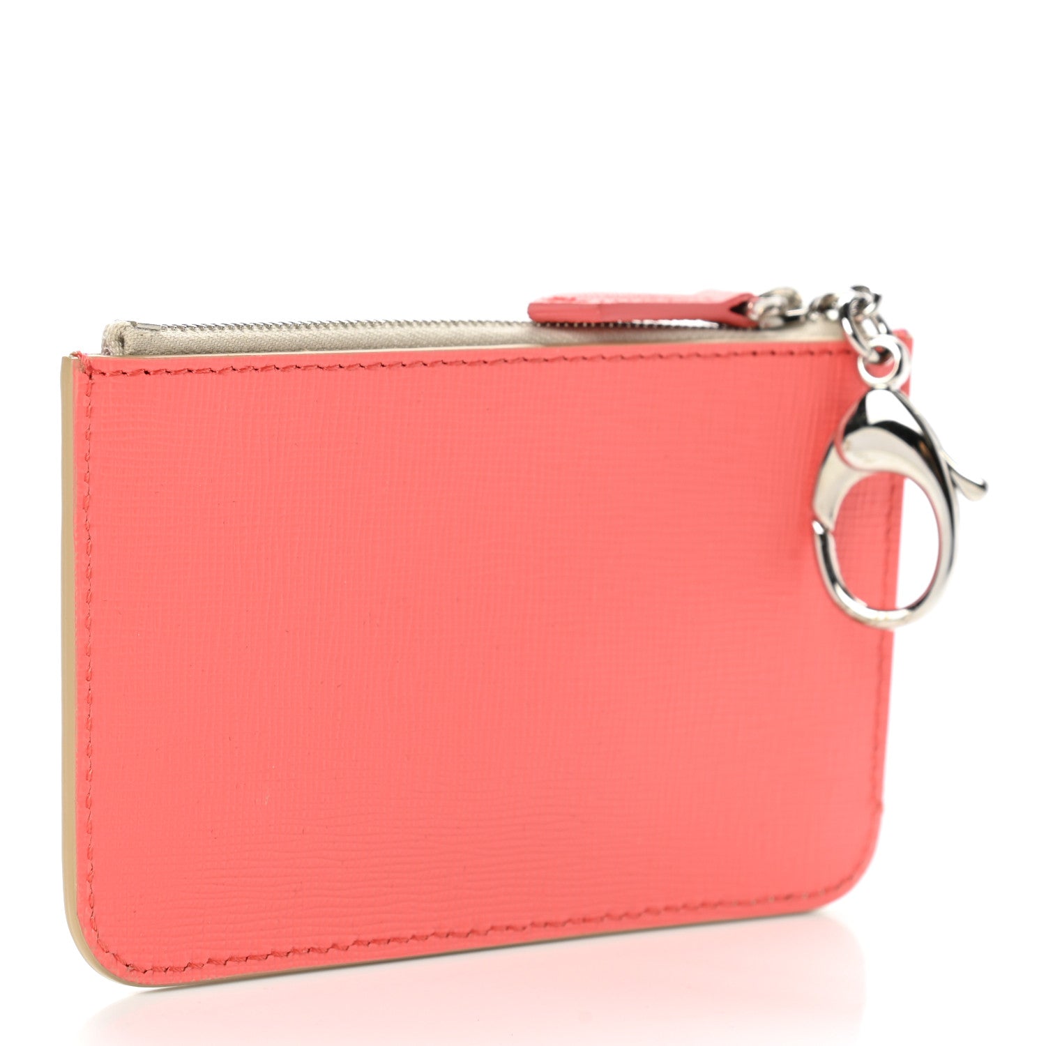 Fendi Saffiano Crystal Eye Monster Coin Pouch Key Case Bellini Multicolor 3 of 8