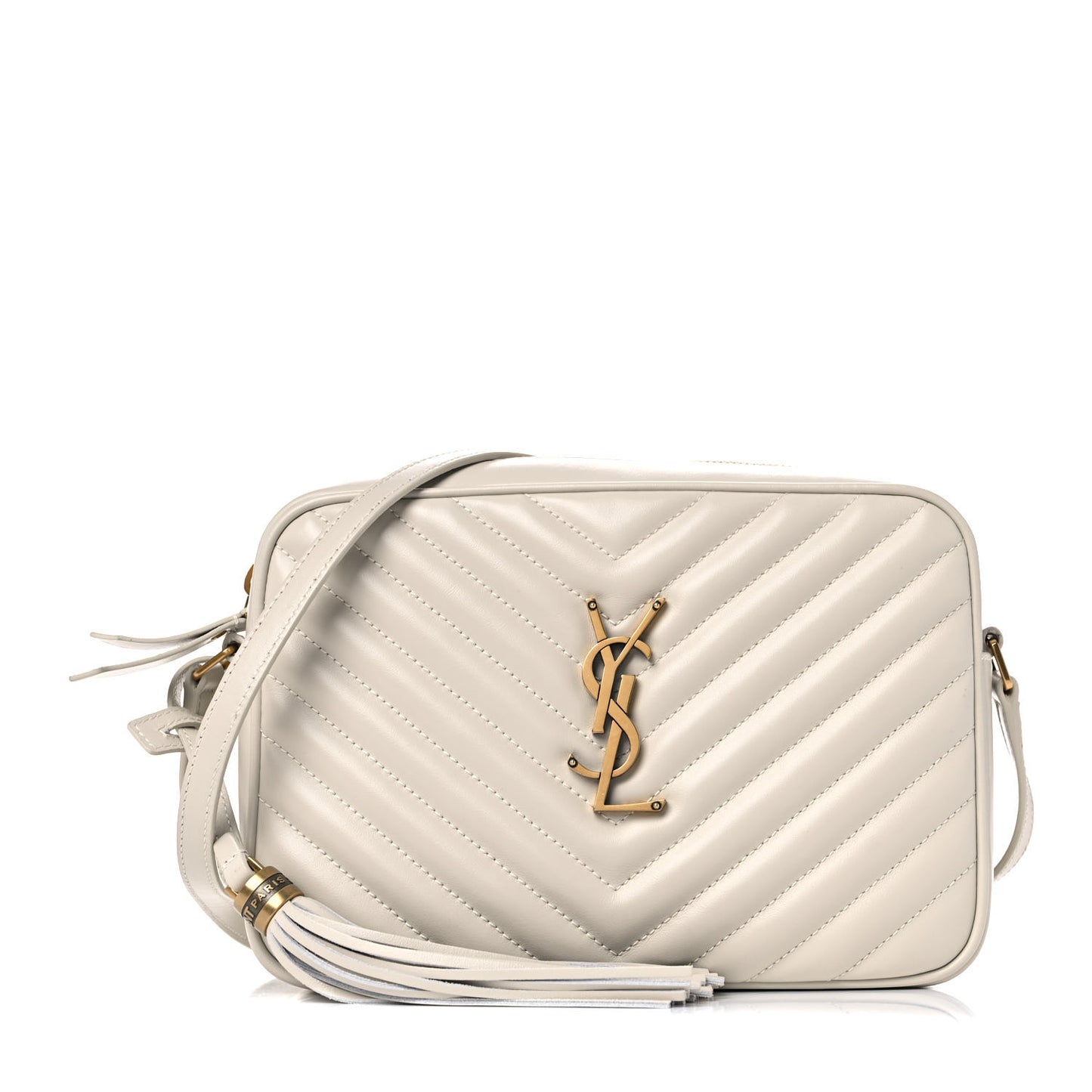 Calfskin Matelasse Monogram Lou Camera Bag Crema Soft