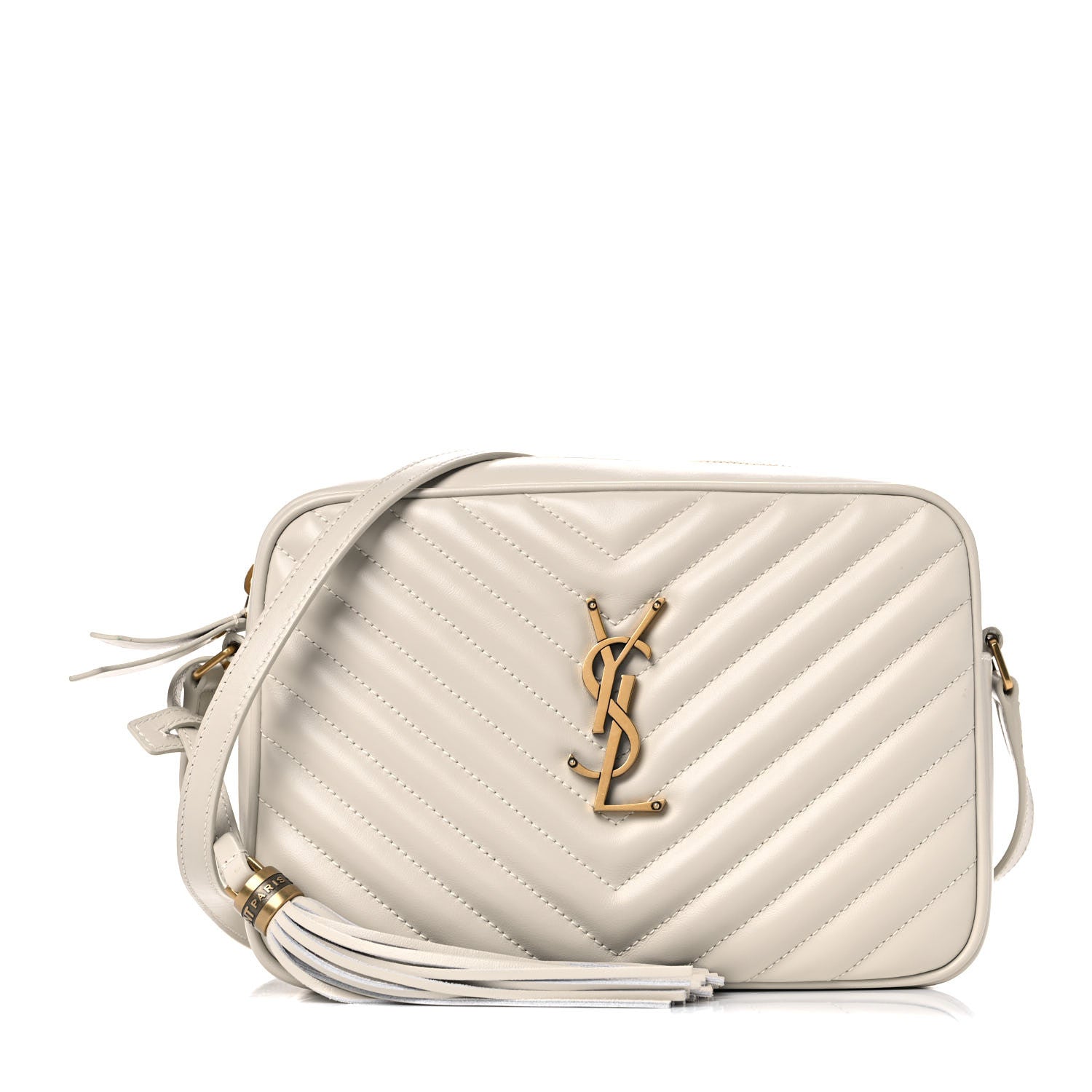 Saint Laurent Calfskin Matelasse Monogram Lou Camera Bag Crema Soft 1 of 10