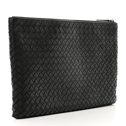 Bottega Veneta Nappa Intrecciato Zip Pouch Black 3 of 7