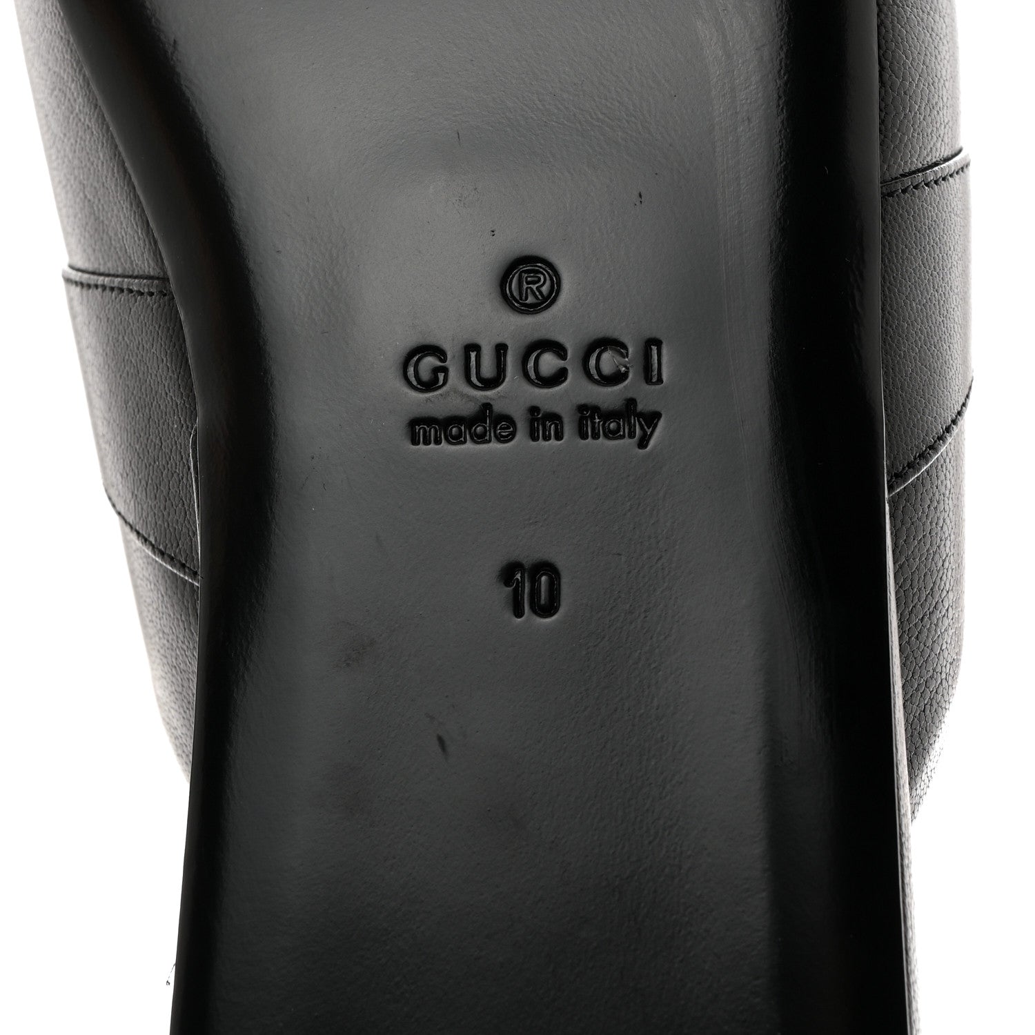 Gucci Goatskin Horsebit Men's Pericle Slippers 10 Black 7 of 9