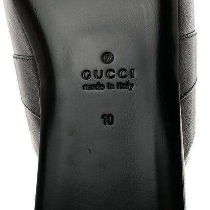 Gucci Goatskin Horsebit Men's Pericle Slippers 10 Black 7 of 9