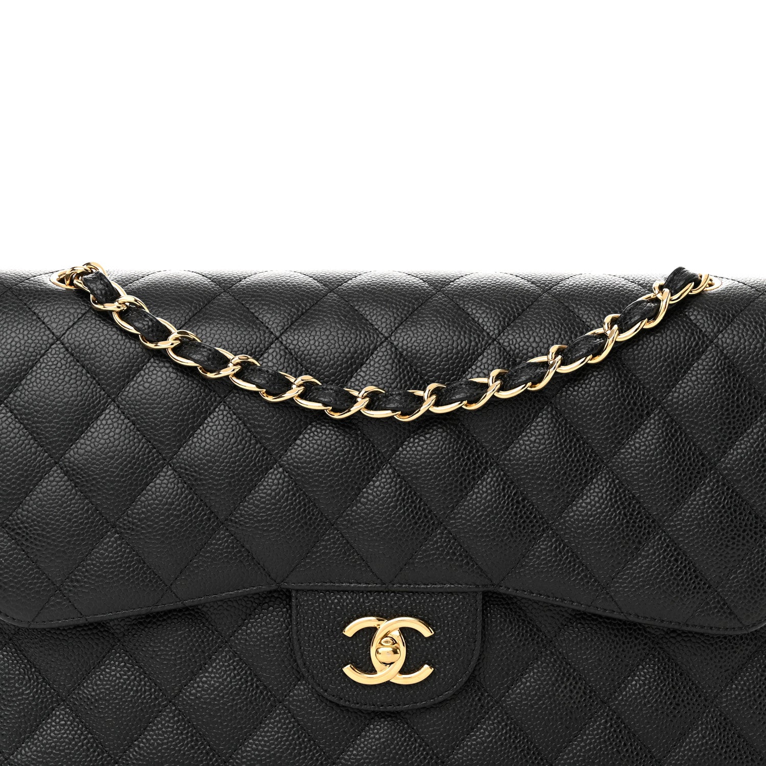 Chanel Caviar Quilted Jumbo Double Flap Black 8 of 15