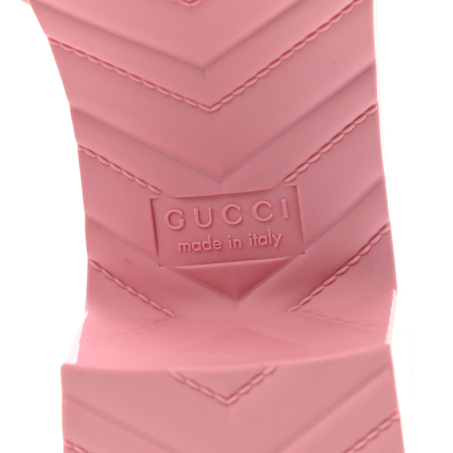 Gucci Rubber Gucci Logo Womens Platform 20/60mm Slide Sandals 40 Wild Rose 6 of 8