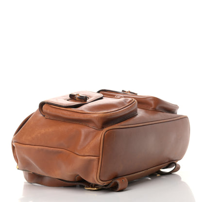 Gucci Calfskin Bamboo Backpack Brown 4 of 9