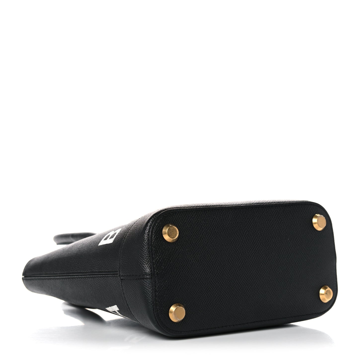 Grained Calfskin Ville Aj Tote XXS Black