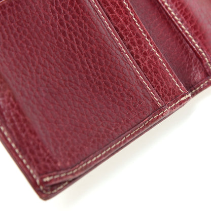 Gucci Monogram Calfskin Ladies Web Long Wallet Beige Ebony Bordeaux 6 of 9