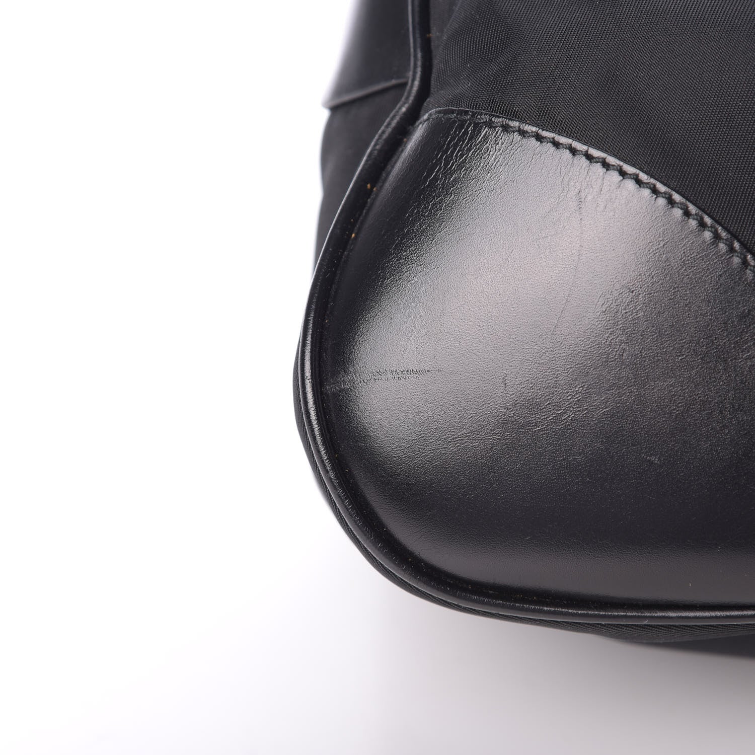 Prada Tessuto Nylon Soft Calfskin Shoulder Bag Black 14 of 14