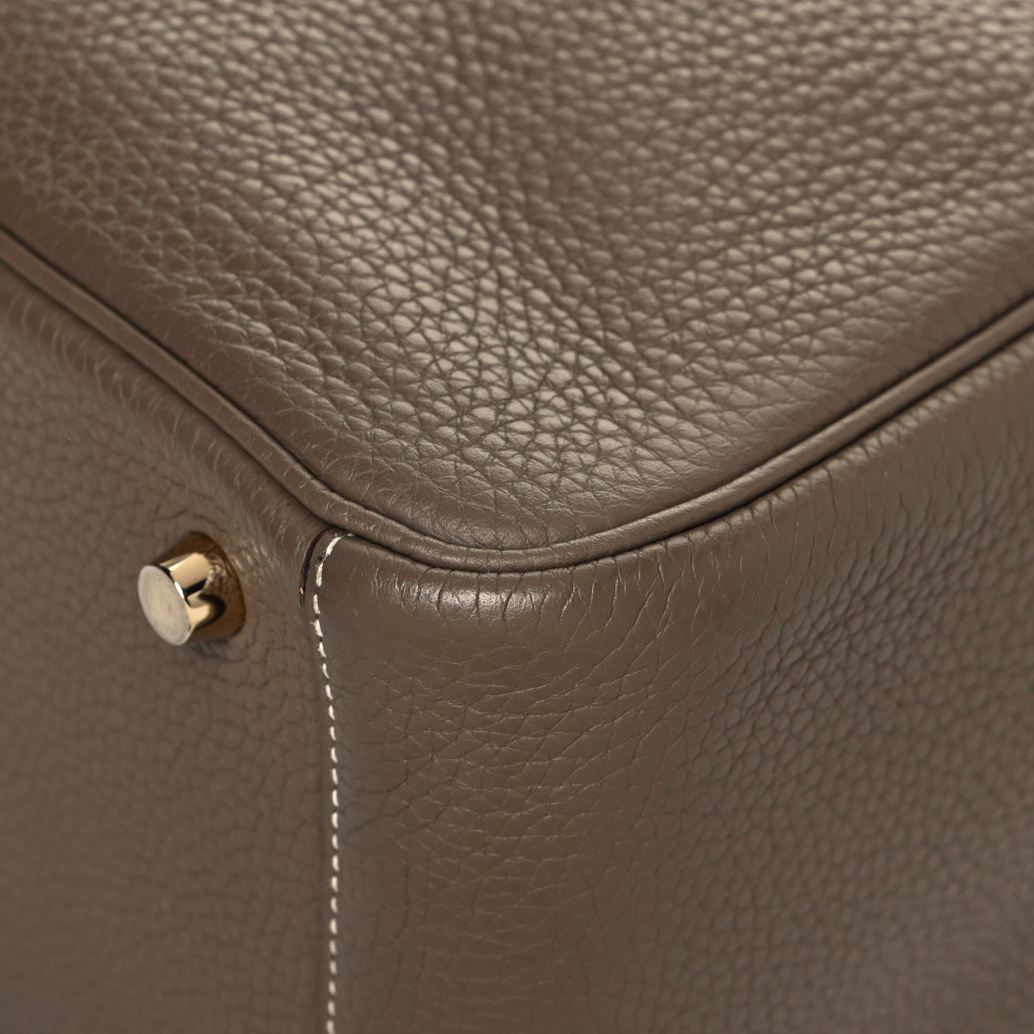 Hermes Taurillon Clemence Lindy 26 Etoupe 11 of 14