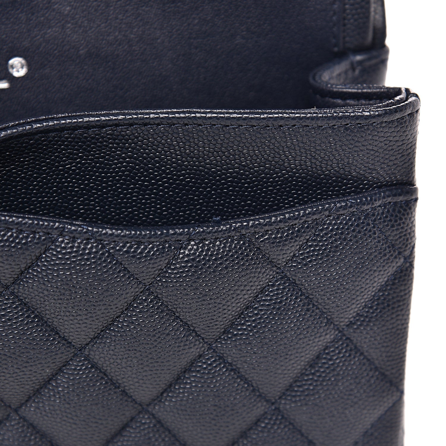 Chanel Caviar Quilted Small Double Flap Navy 13 of 14