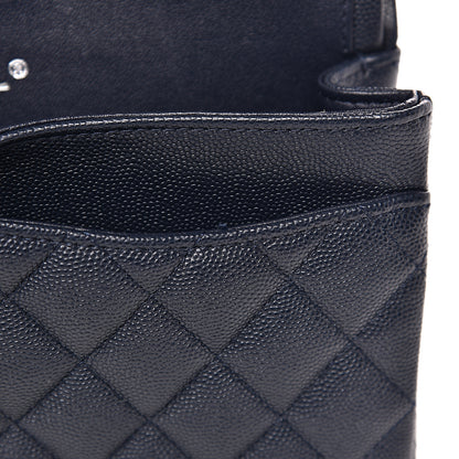 Chanel Caviar Quilted Small Double Flap Navy 13 of 14