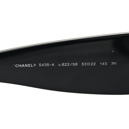 Chanel Acetate Rectangle Sunglasses 5435-A Black 6 of 8