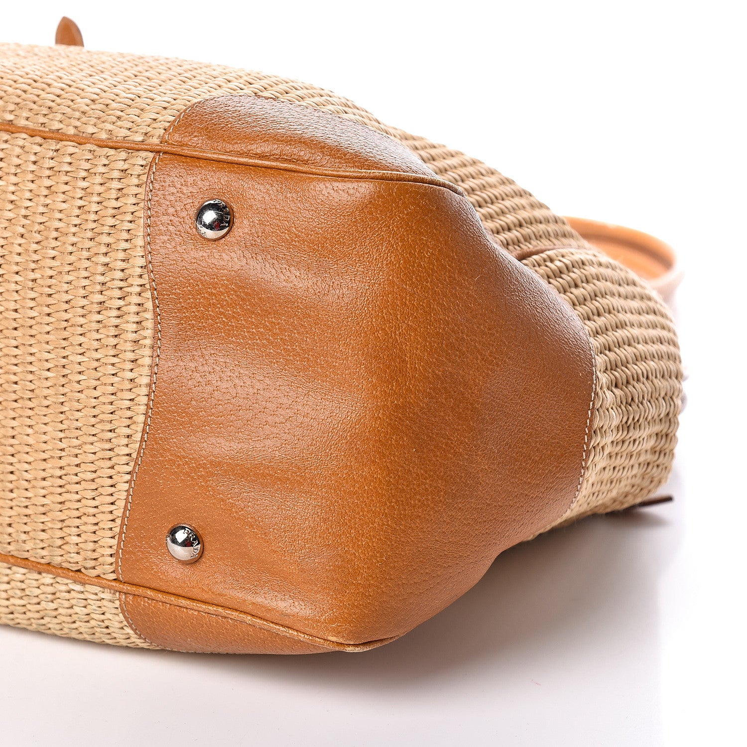 Prada Paglia Cinghiale Frame Bag Naturale Cuoio 9 of 9