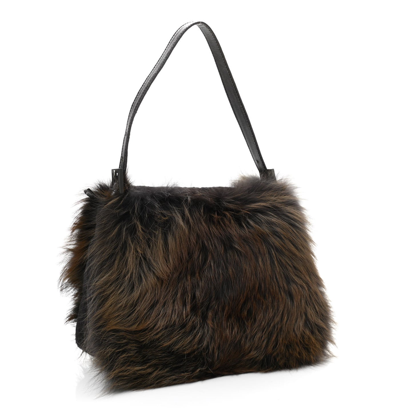 Fox Fur Mama Baguette Brown Multicolor