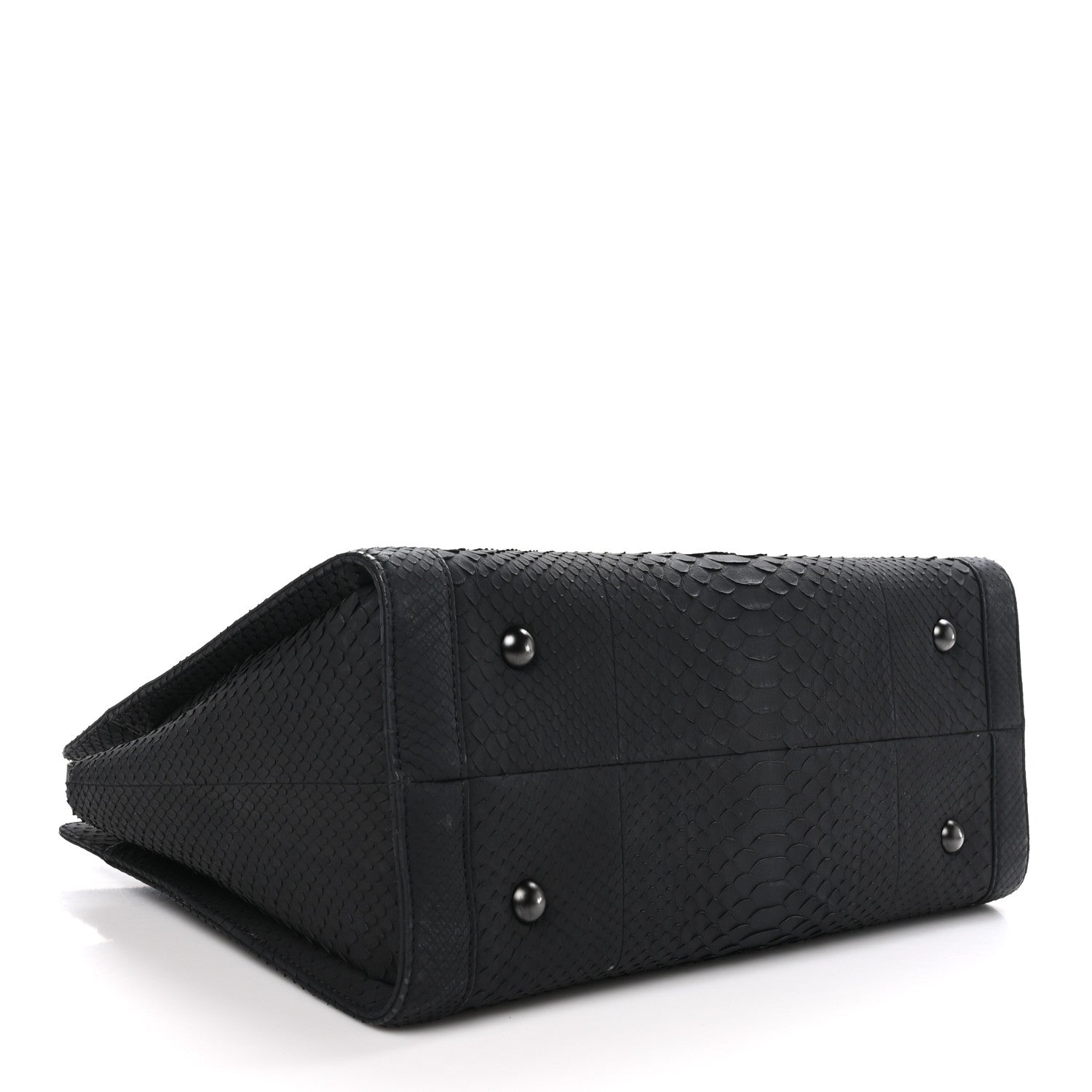 Chanel Snakeskin Boy Shopping Tote So Black 4 of 10