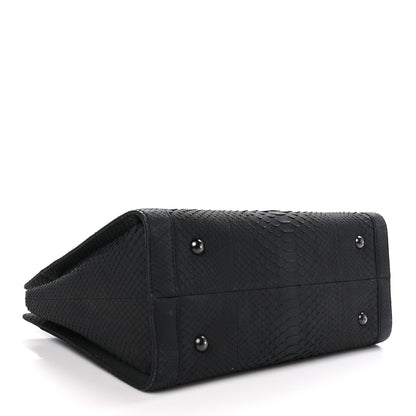 Chanel Snakeskin Boy Shopping Tote So Black 4 of 10