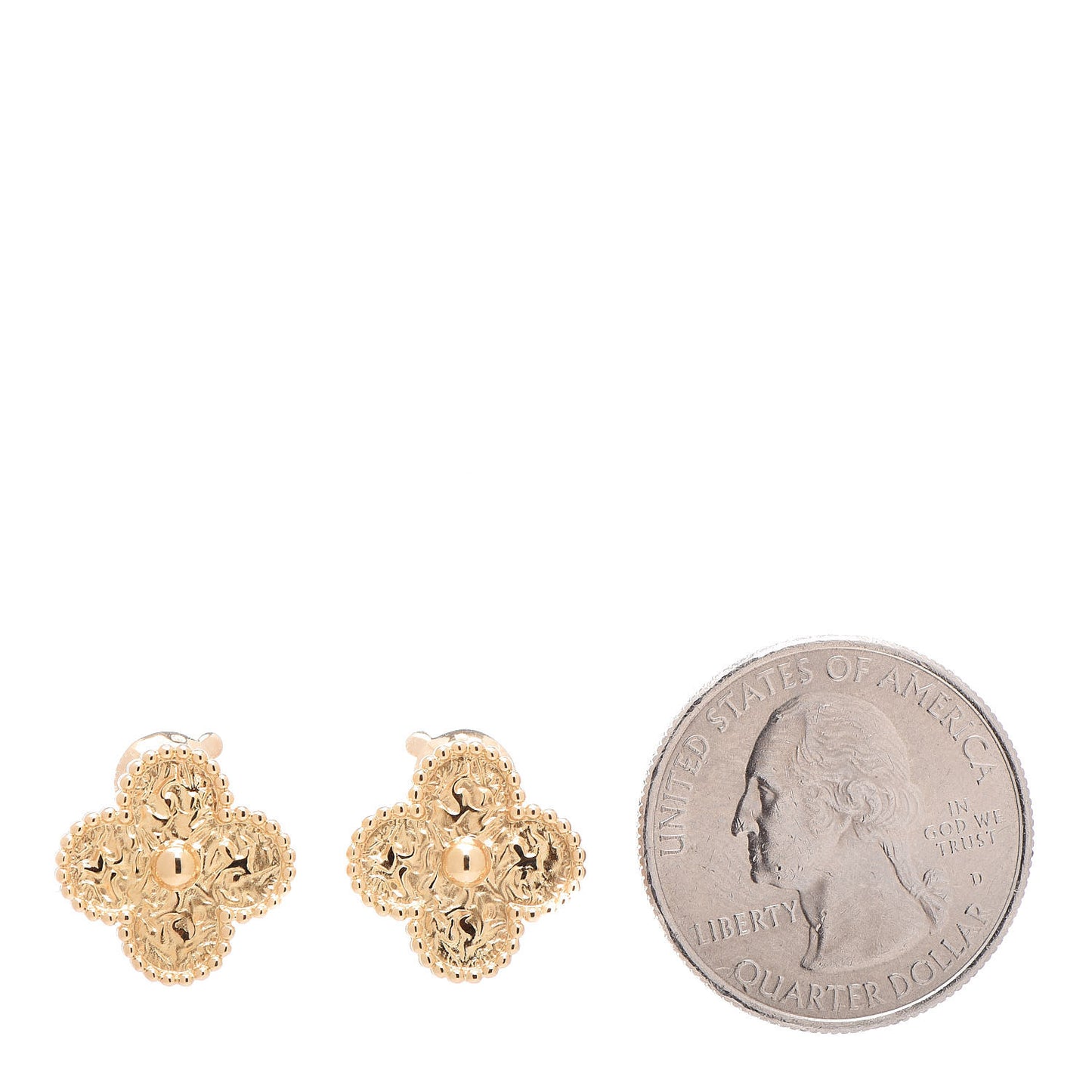 18K Yellow Gold Vintage Alhambra Earrings