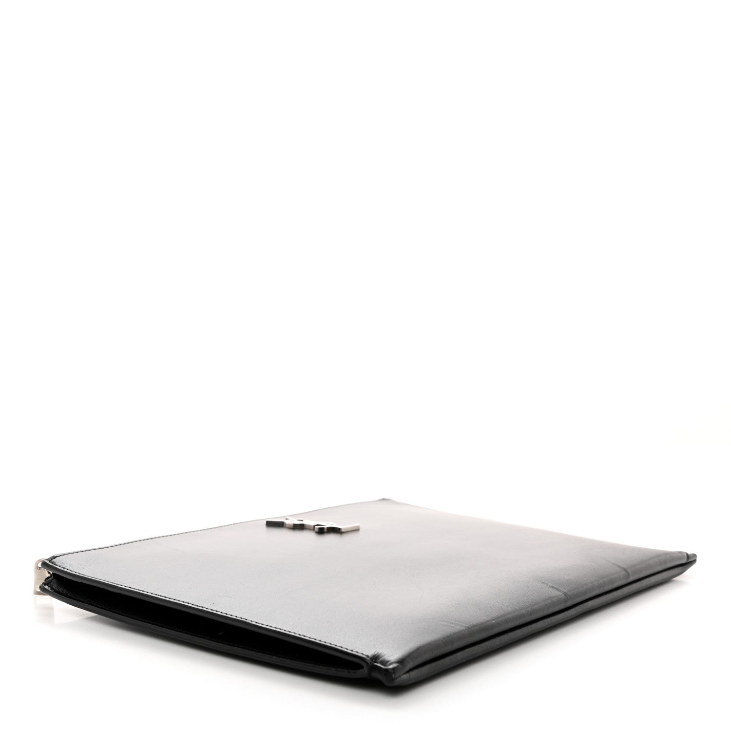 Saint Laurent Calfskin Monogram iPad Case Black 4 of 12