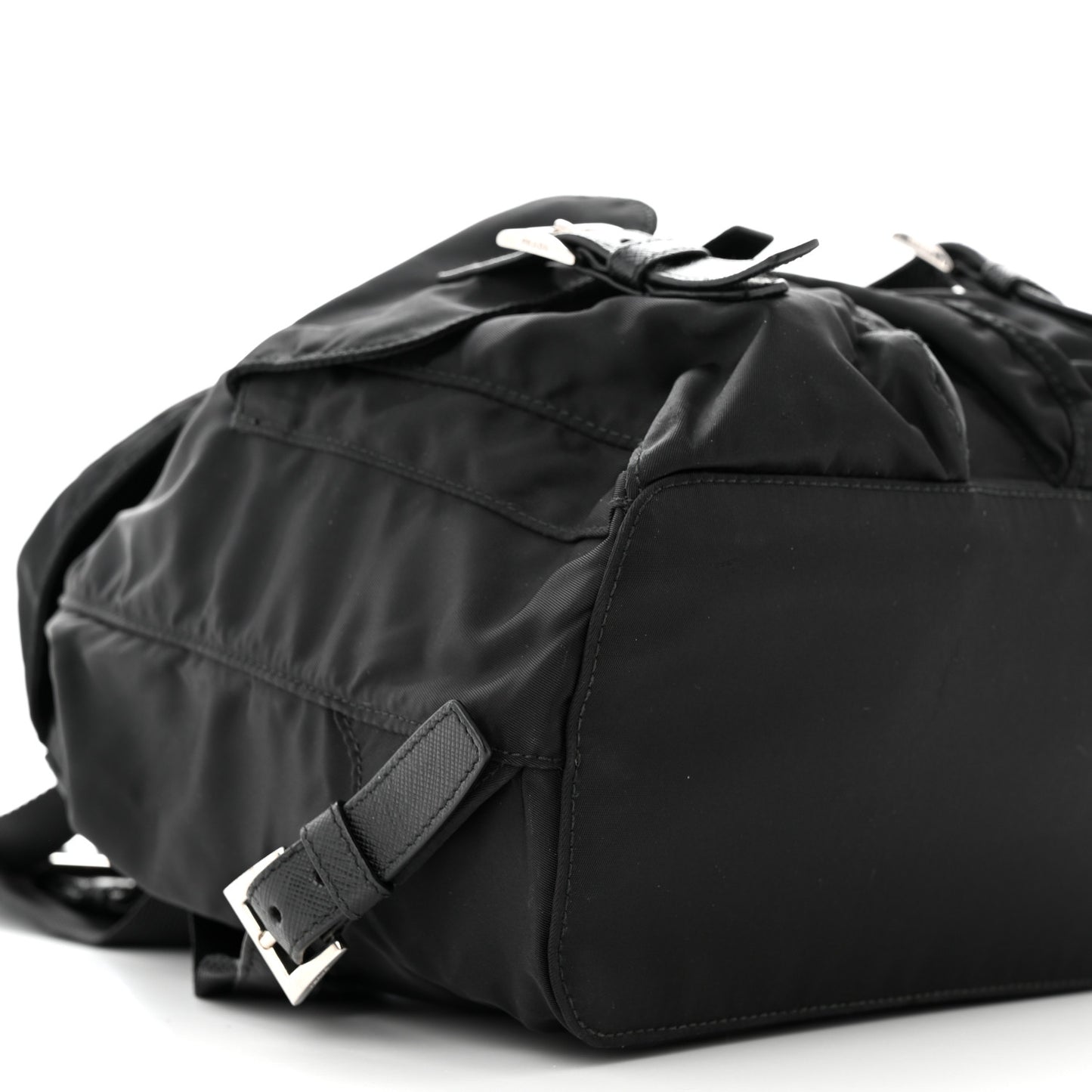 Tessuto Nylon Saffiano Small Backpack Black
