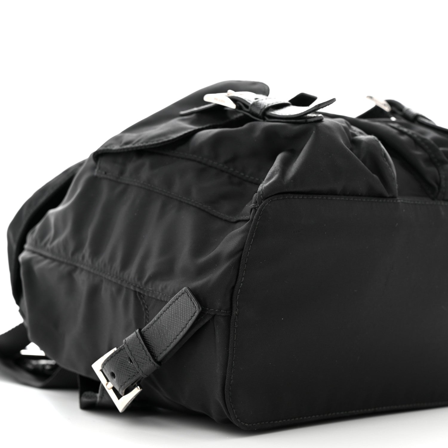 Prada Tessuto Nylon Saffiano Small Backpack Black 9 of 10