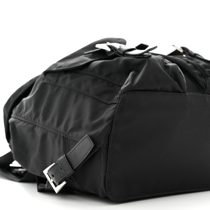 Prada Tessuto Nylon Saffiano Small Backpack Black 9 of 10