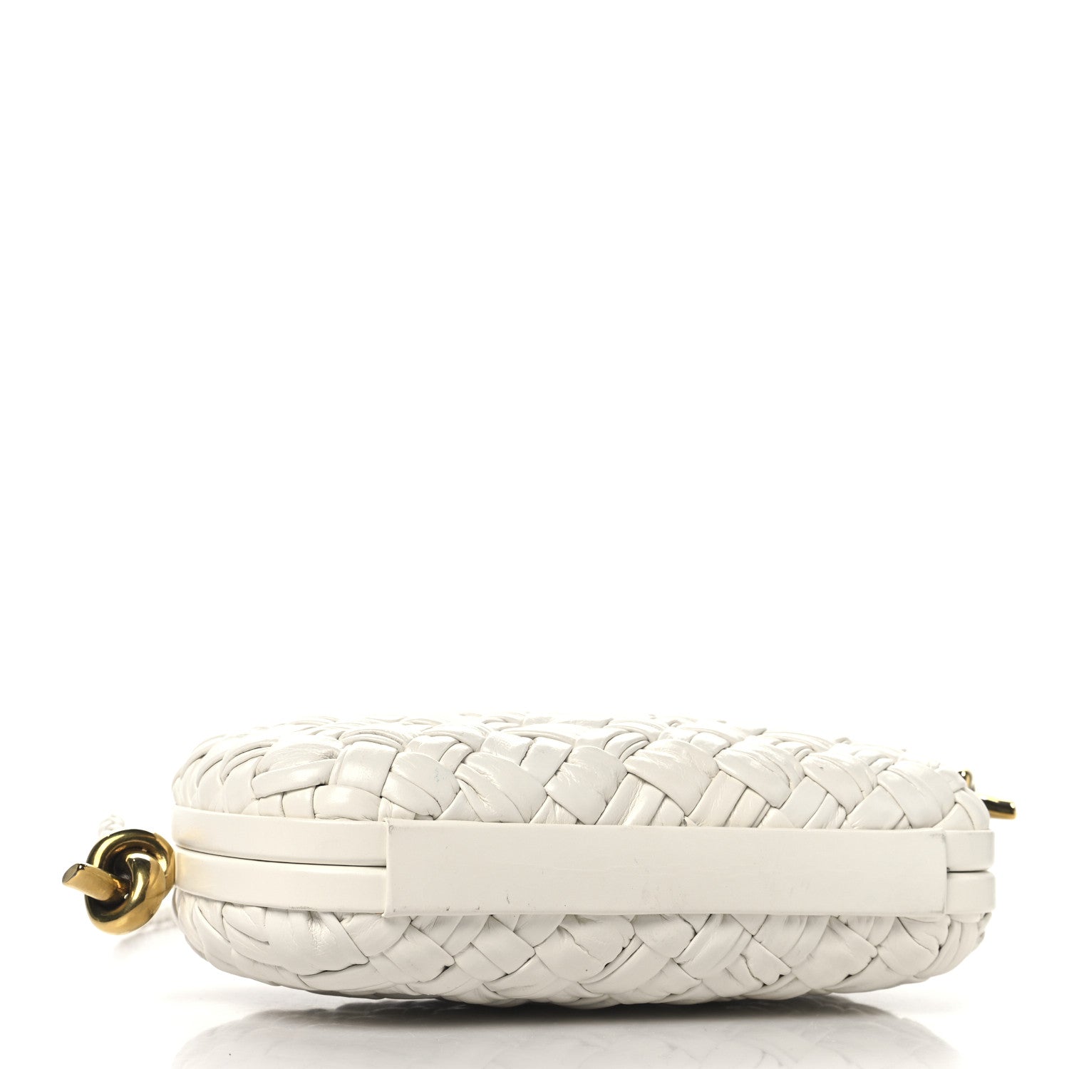 Bottega Veneta ホワイト　ノットハンドルバッグ　白 Bottega Veneta Foulard Intrecciato Knot On Strap White 1542660