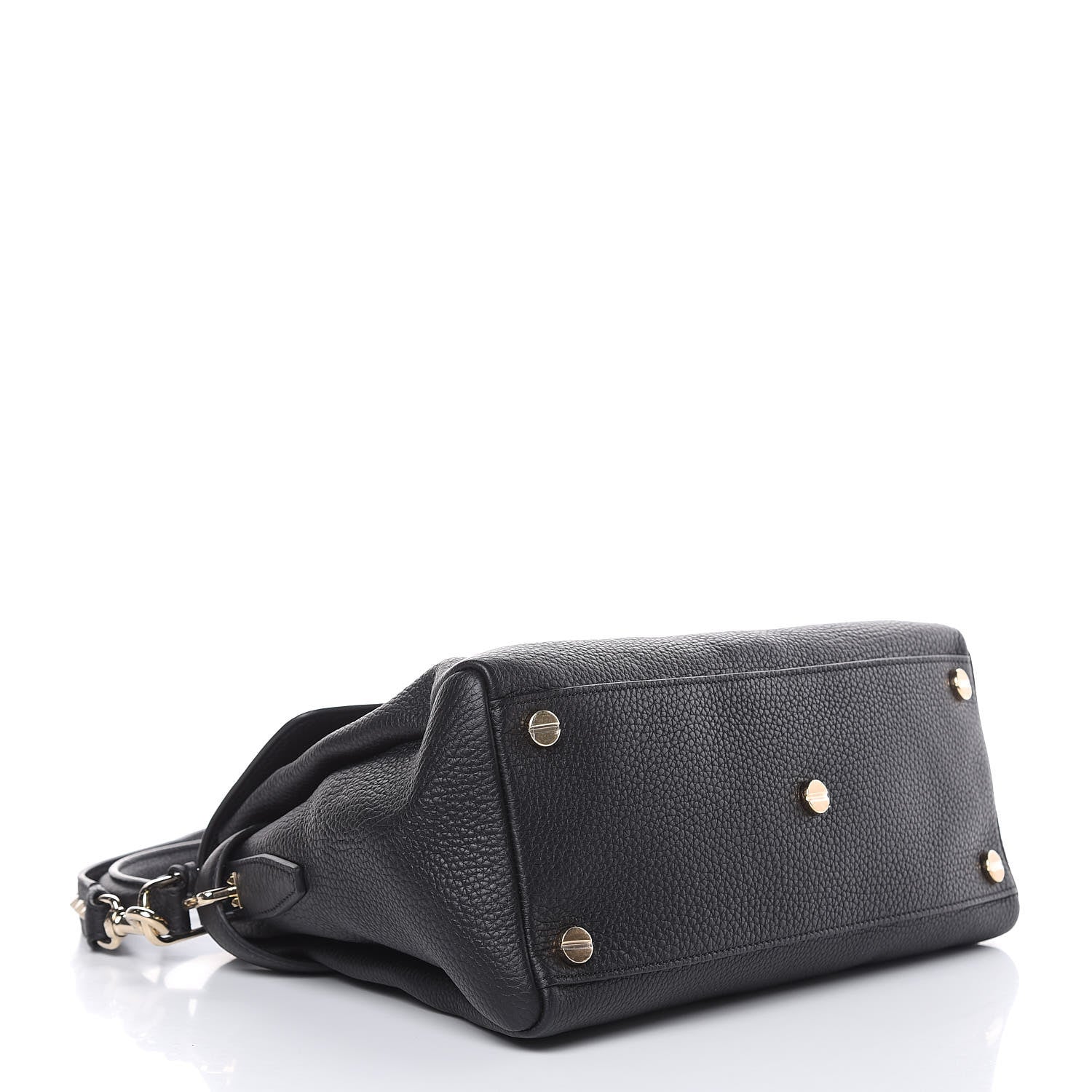 Valentino Garavani Grained Lagun Calfskin Rockstud Twiny Top Handle Bag Black 4 of 10